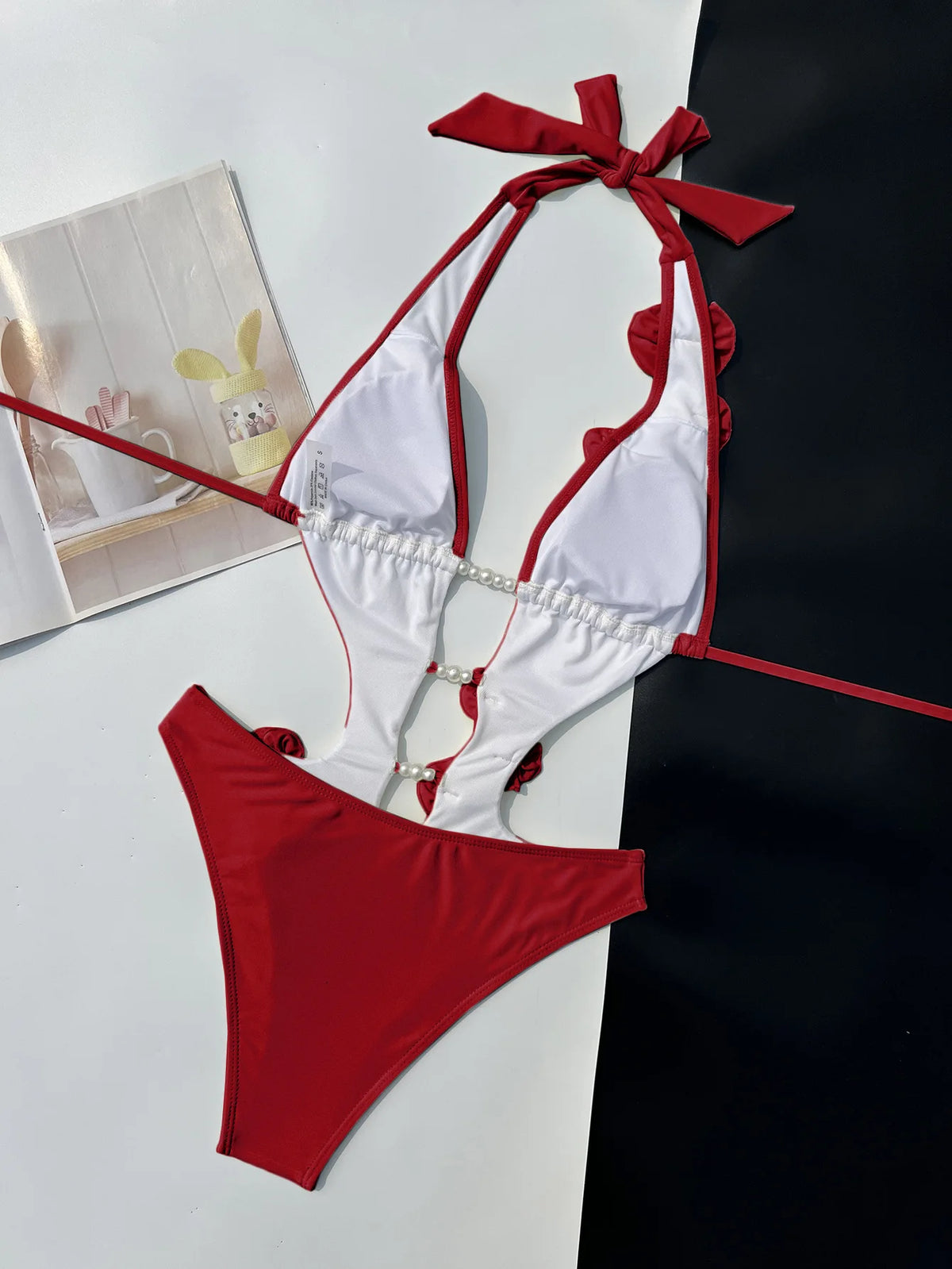 DEKA 2025 New 3D Flowers One Piece Swimsuit Women Solid Sexy Hollow Out Swimwear Tropical Summer Beachwear Bathing Suit Bodysuit