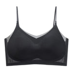 Ultra-Thin Breathable Ice Silk Top Bra Women's Seamless Back Halter Vest Wrap Bra Small Chest Together