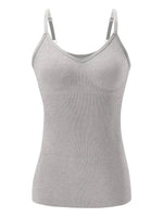 Women's Solid Multi-Color Soft Shaping Camisole Body-Hugging Long Tank Top with Adjustable Straps Breathable ComfortableLingerie