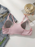 Plus size New Sweet Pink Front Button Underwear Sexy Gathering Large Size Underwear Easy to Wear and Take Off Lingerie MR3022