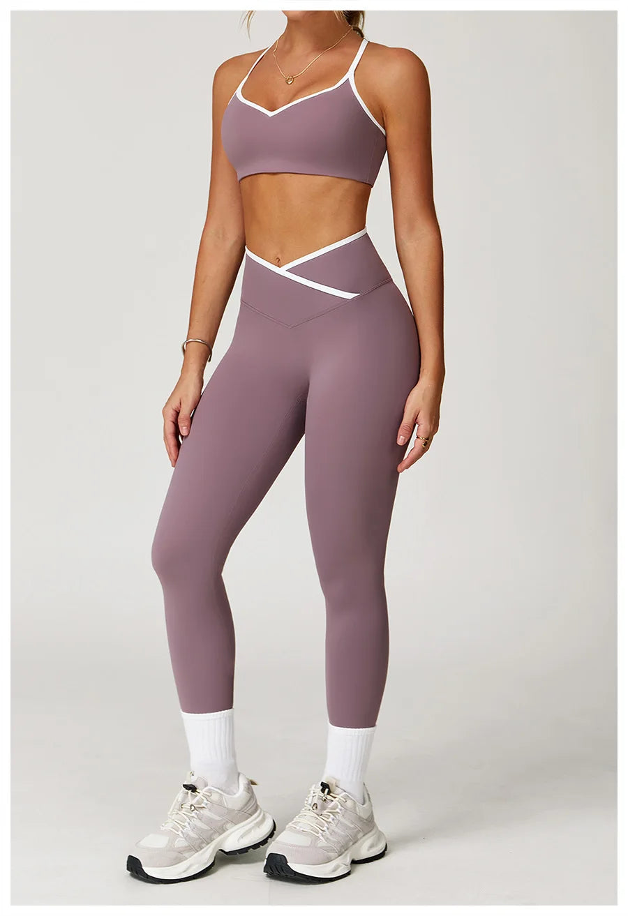 Sportswear Woman Gym Sports Bra Shorts Leggings 2 Piece Set Workout Naked Feeling Seamless Female Fitness Clothing Tracksuits