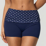 Summer Striped Polka Dot Contrast High Waist Yoga Shorts Hip Lifting Sports Tights Outdoor Workout Fitness Gym Running Pants