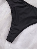 Ladies Smooth Comfortable Thin Underwear Women Sexy Nightwear Inner Solid Color Sleep Underwear Bra Set