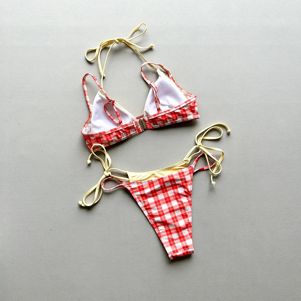 Sexy Orange Polka Dot Print Contrast Micro Bikini 2026 Women Hollow Out Push Up Bra Thong Swimsuit Summer Bathing Suit Swimwear
