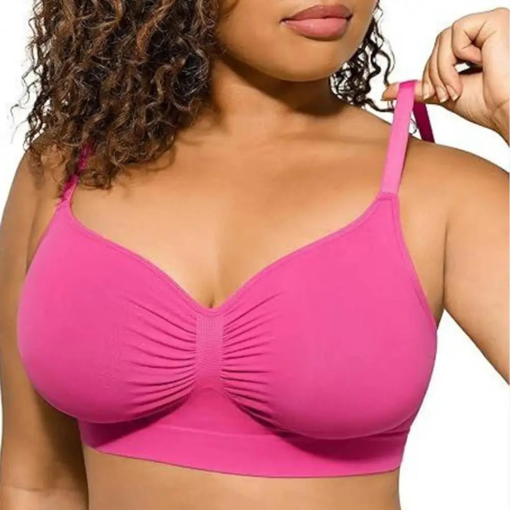Wireless Soft Workout Bra Full Coverage Push Up Bralettes Sports Bras for Women Seamless Crop Cami Bra for Yoga Fitness