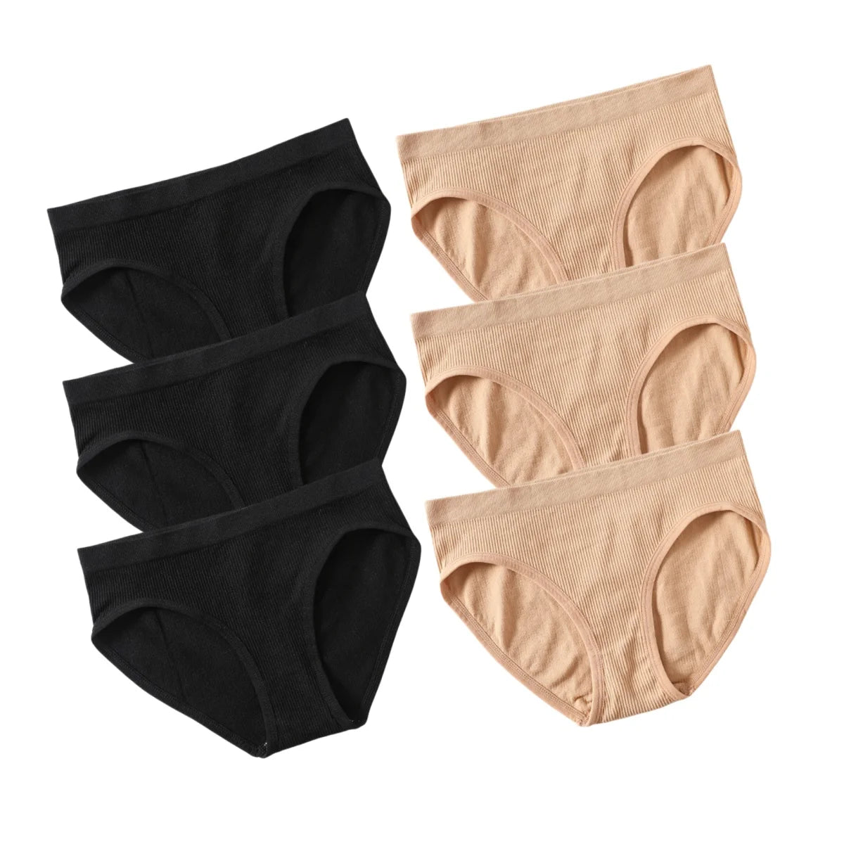 6Pcs/Set Women's Seamless Briefs Sports Underwear Female Underpants Low Rise Stretch Underwear Sexy Lingerie Soft Panty