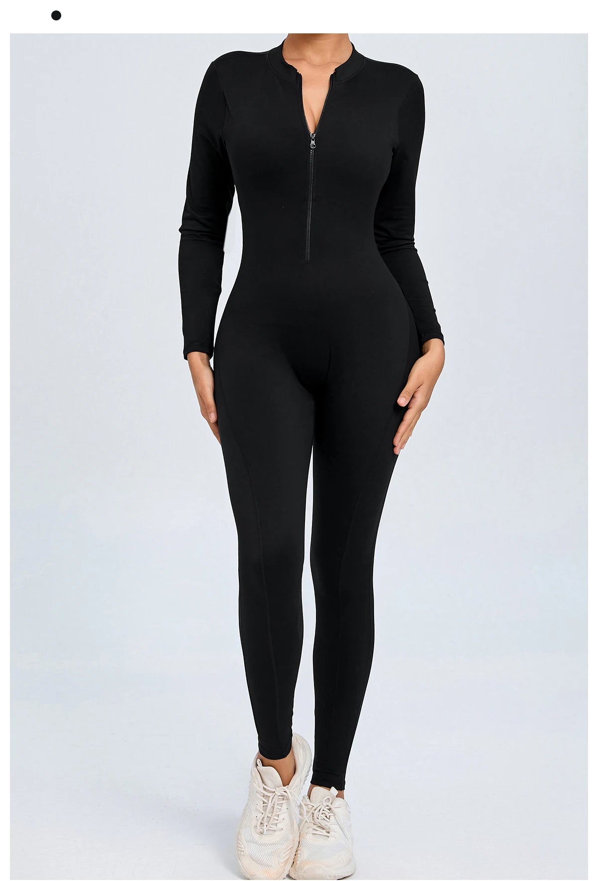 Women Sportwear Yoga Jumpsuit Zip Long Sleeve Back Open Outfit Fitness Tracksuit Tight One-piece Gym Overalls Sports Bodysuit