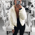 Phantasy Women's Hoodies Women Clothing Streetwear New Style Fashion Hooded Imitation Fur Plush Coat Solid Color Jacket Female
