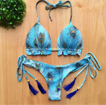 Sexy Bikini Floral Print Swimwear String Bikini Set Push Up Swimsuit Bikinis Women Biquini Beach Bathing Suit Women