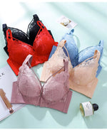 Coverage Lace Bras Plus Size Push Up Bra Sexy Lingerie Women FullWireless Brassiere C D E Cup Push Up Bras for women Bra 52CDE