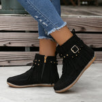 Vintage Women Boots Suede Ankle Boots Fringe Women Shoes Winter Boots Women Side Zipper Casual Shoes Ladies Snow Boot