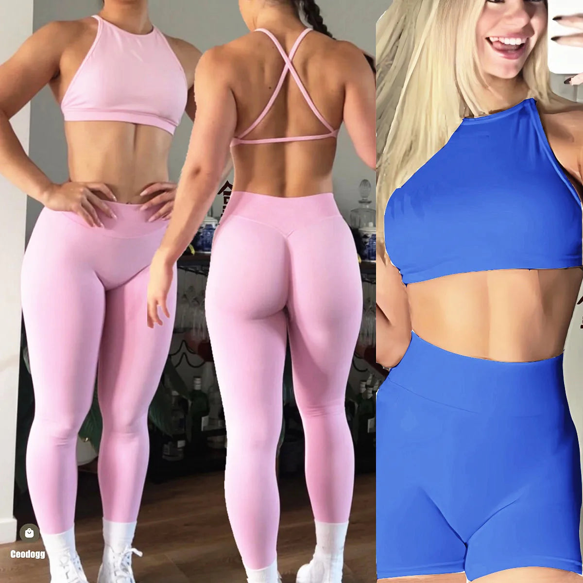 Drdfnamic High Neck Backless Sports Bra Support Back Cross Fitness Underwear Push-up Gym Clothes Workout Sports Tank Top XP400