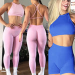 Drdfnamic High Neck Backless Sports Bra Support Back Cross Fitness Underwear Push-up Gym Clothes Workout Sports Tank Top XP400