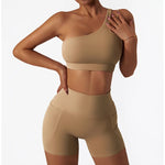 Comfort Single Strap Yoga Bra Chest Pad Running Sports Bra Gym Top Women Stretch Pull Up Underwear Women Vest Fitness Tank Top