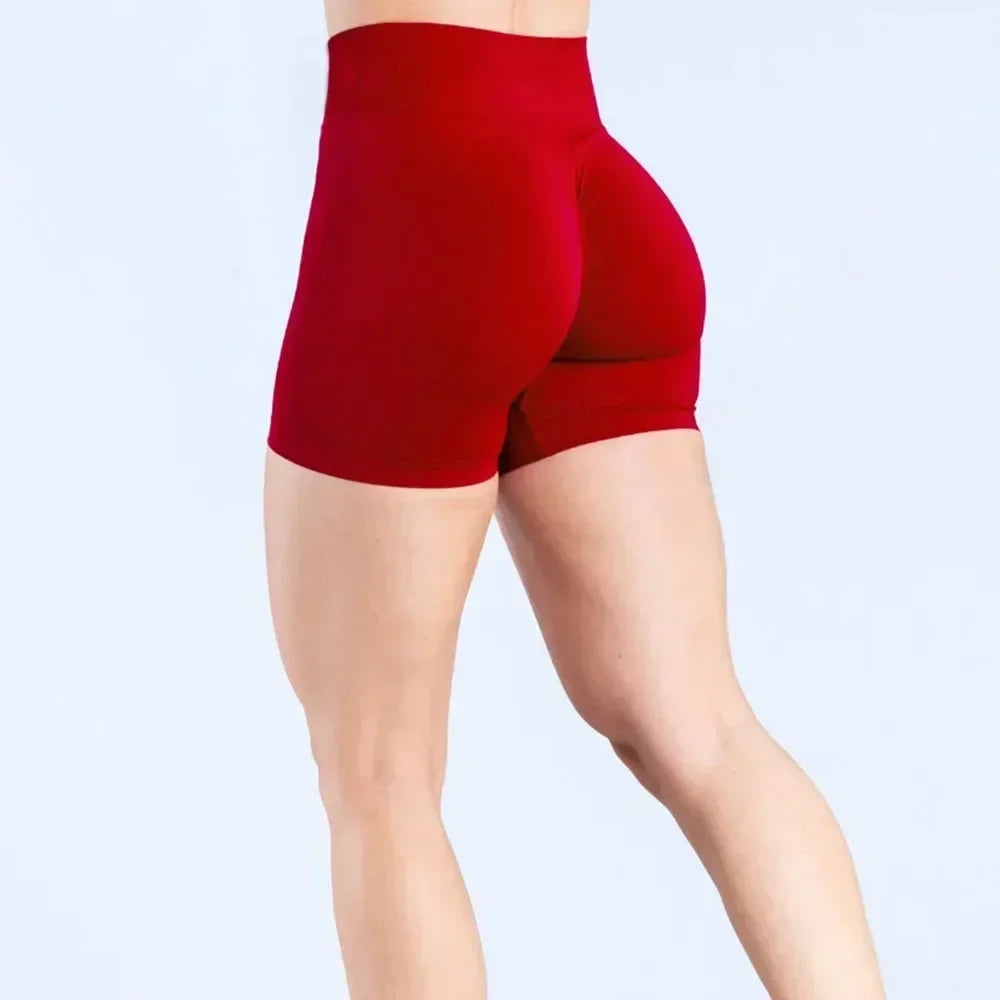 Women High Waist Yoga Shorts Stretch Breathable Sports Shorts Fitness Gym Running Workout Short Pants For Ladies