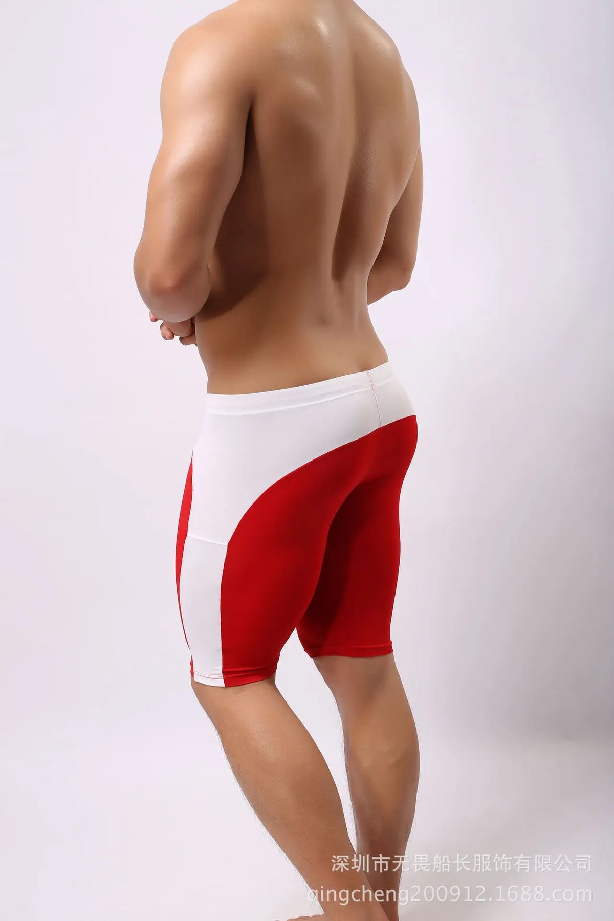 Men's Swimming Trunks Fitness Shorts Casaul Beach Vaction Style For Man Color Blocked Drawstring Elastic Waist Beach Shorts KD14