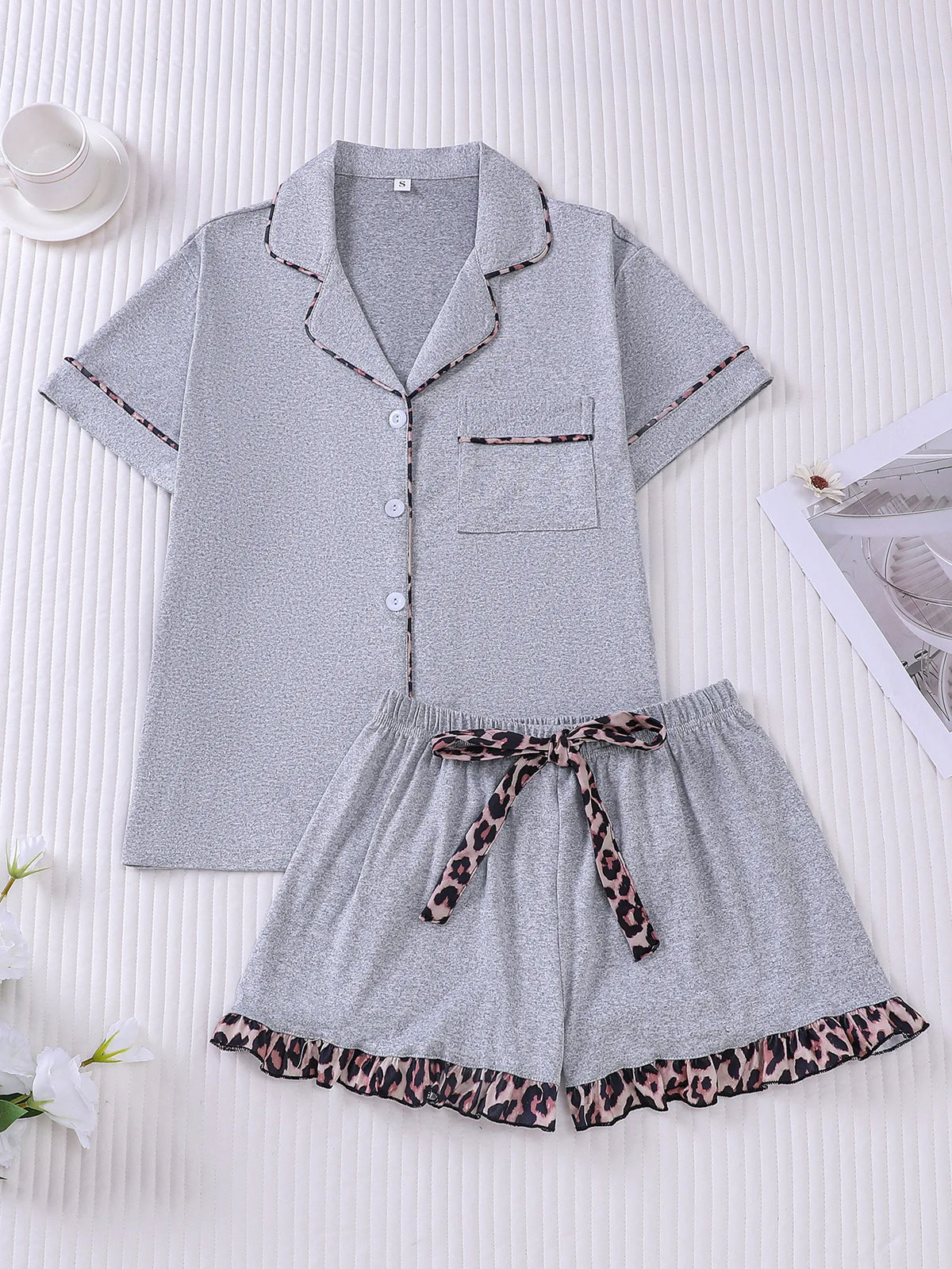Women's Sleepwear 2026 New Summer Comfortable Pajamas Sets for Women Lapel Homewear Short Sleeve Shorts Set Pijamas Pajamas Set