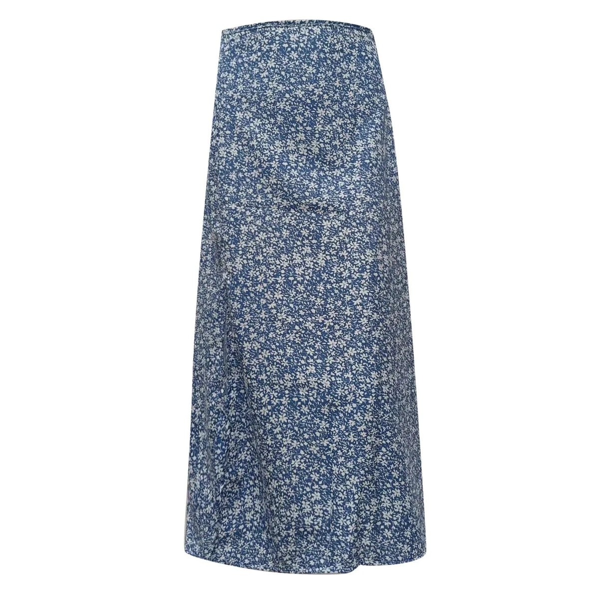 Harajuku Floral Print Long Skirt Vintage High Rise Straight Midi Skirts For Women Summer Skinny Bohemian Split Beach Skirts Y2k
