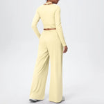 3 Pcs Women's Seamless Yoga Set Sports Fitness Gym Slim-Fit Long Sleeve & Tank Top Suits Workout Running Training Sets
