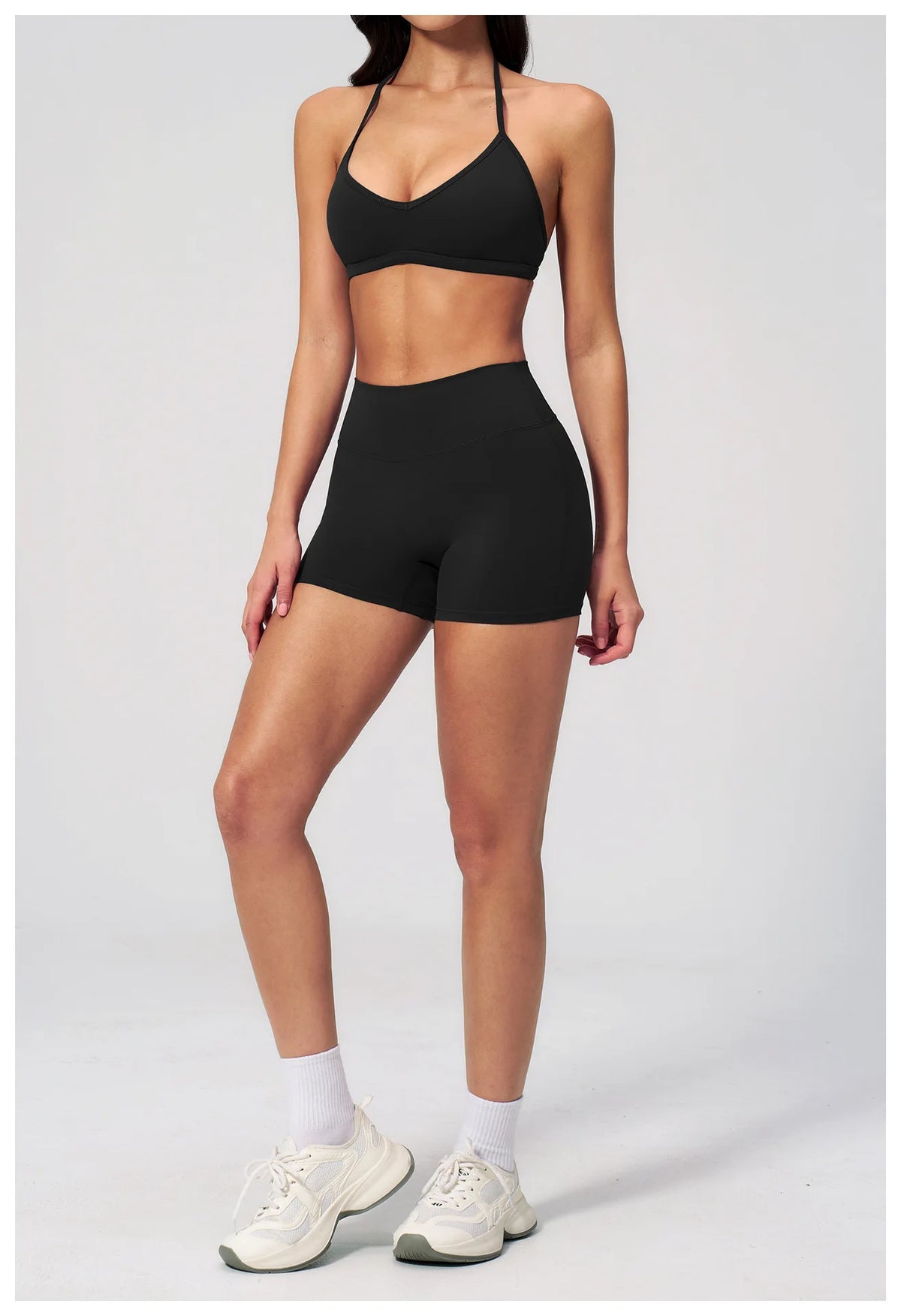 New Tight Yoga Set Women Breathable Quick Drying Sports Bra High Waist Shorts Fitness Suit Outwear Leisure Workout Gym Tracksuit