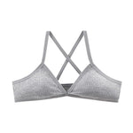 2Pcs/Set Women Ribbed Knit Triangle Bralette Wireless Bra Sexy Lingerie Soft Comfort Underwear Ladies Bra No Pads S-L