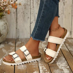 and Slippers 2026 Spring and Summer New Metal Buckle Beach Shoes for Women