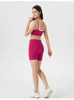 Women's 2-piece Yoga Set Fake Two-Piece Color-Block White Stripe Camisole Running Sports Bra Shorts Yoga Outfit Set