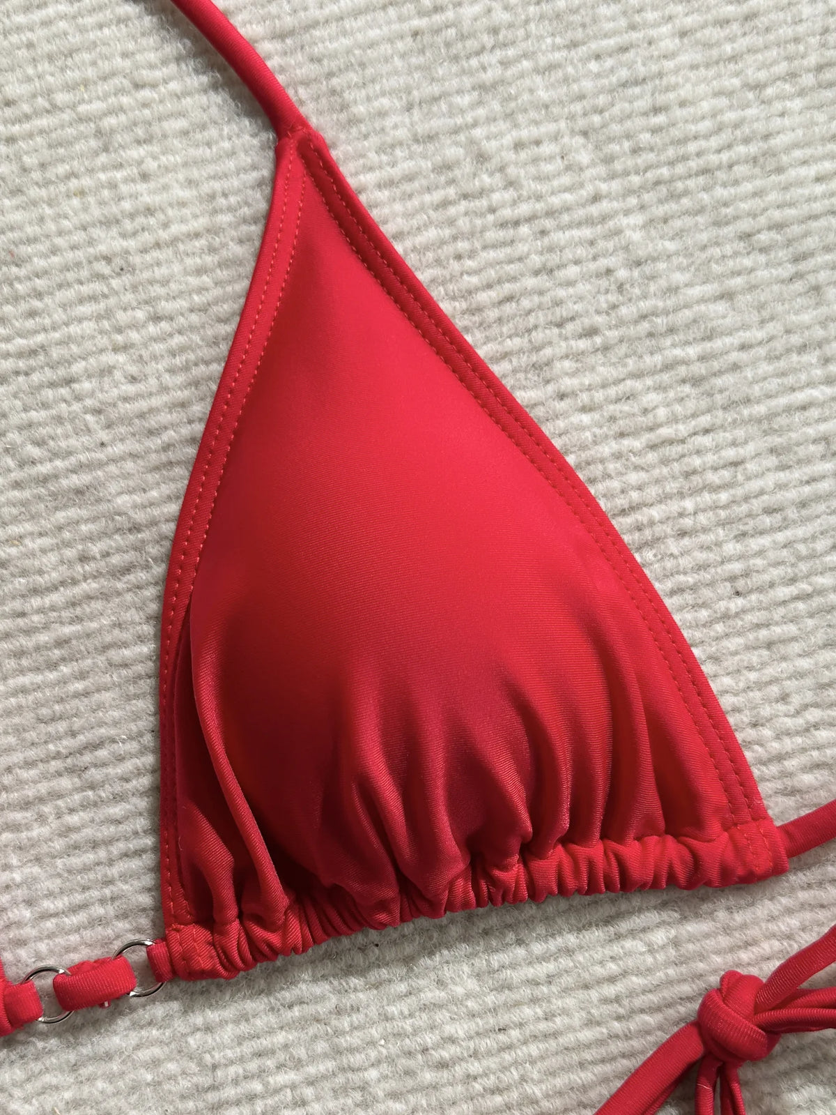 Red 4 Piece Bikini Set 2026 Women Long Sleeve Cover Up Drawstring Skirt 4 Piece Swimsuit Beach Bathing Suit Holiday Swimwear