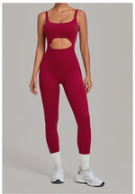 Women's Seamless Yoga Jumpsuits Sports Gym Fitness Backless Sleeveless Hip-lifting Pants One-piece Training Workout Bodysuits