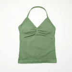 NCLAGEN Impact Longline Strappy Top Sports Yoga Vest Women's Fitness Tank Top Gym Beautiful Open Back Bra Running Workout Halter