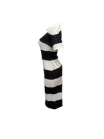 Summer women's fashionable lapel contrasting color slim fit slit dress