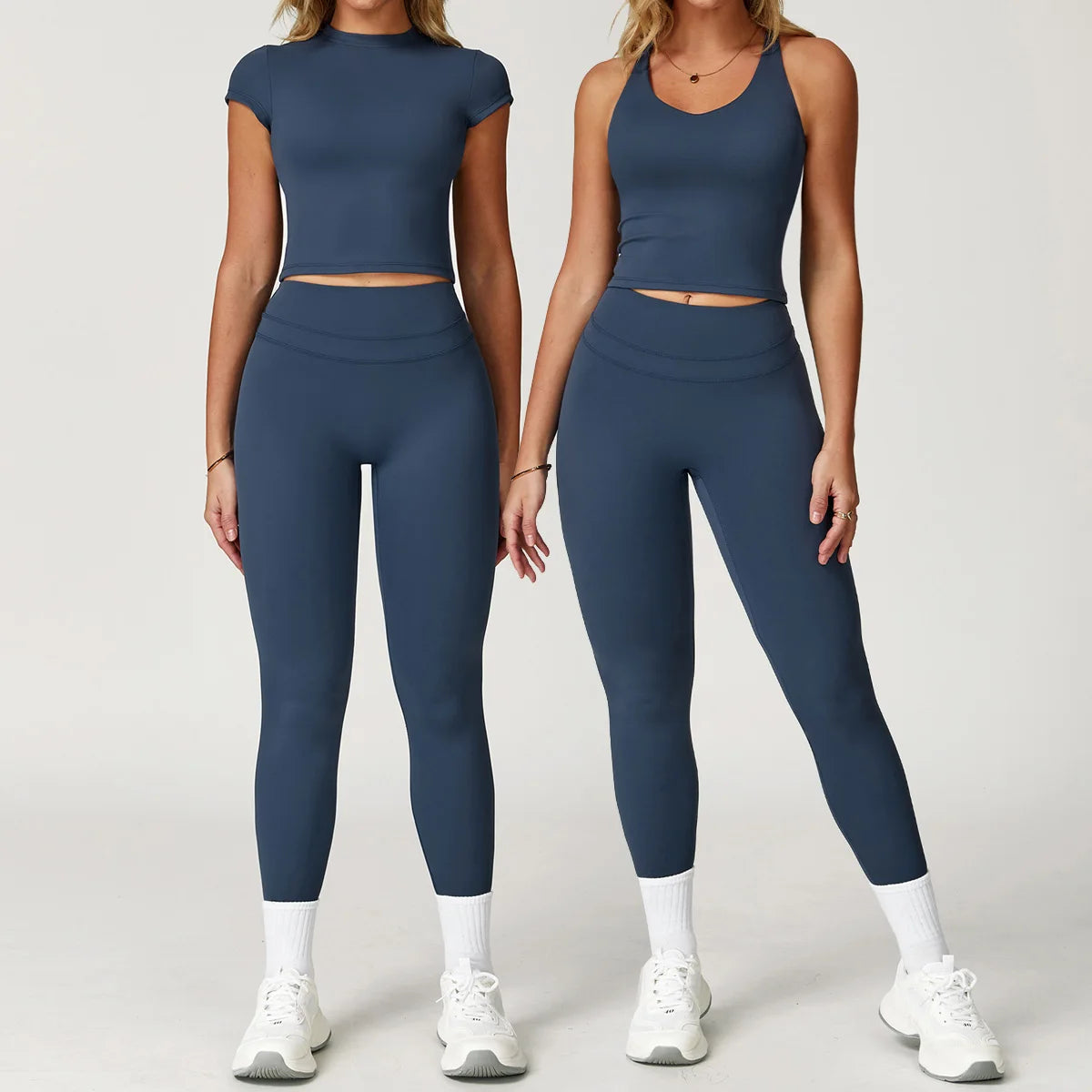 Yoga Set 2PCS Women Tracksuit Nude Feeling Workout Sets Gym Clothes Push Up Fitness Running Sportwear Sport Bra Leggings Suit