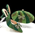 DoershowAfrican fashion Italian Shoes And Bag Sets For Evening Party With Stones coffee Italian Handbags Match Bags! Ho1-1