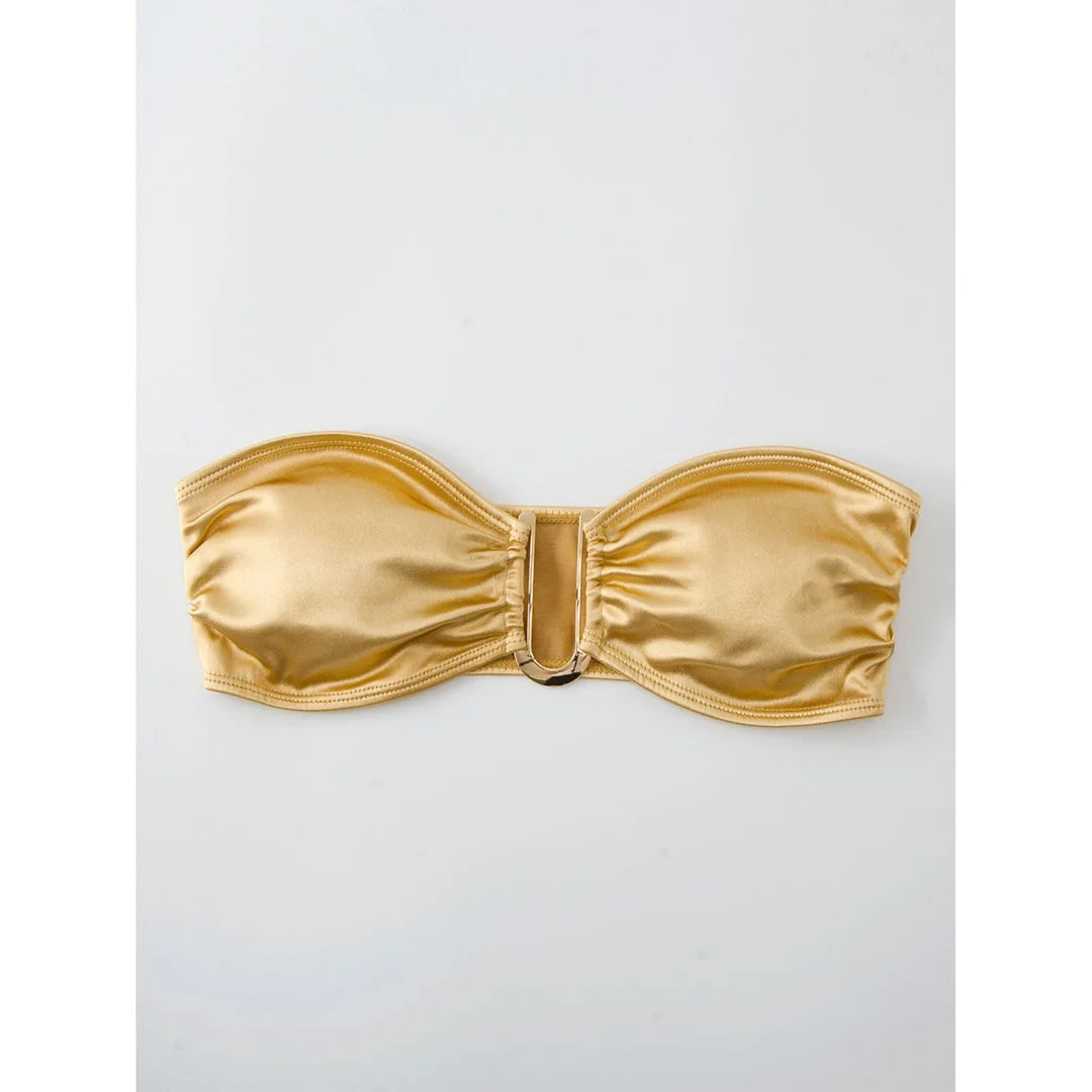 13 Color 2026 New Sexy Bandeau Bikini Women Swimwear Female Swimsuit Two-Pieces Bikini Set Padded Bather Bathing Suit Swim V4647