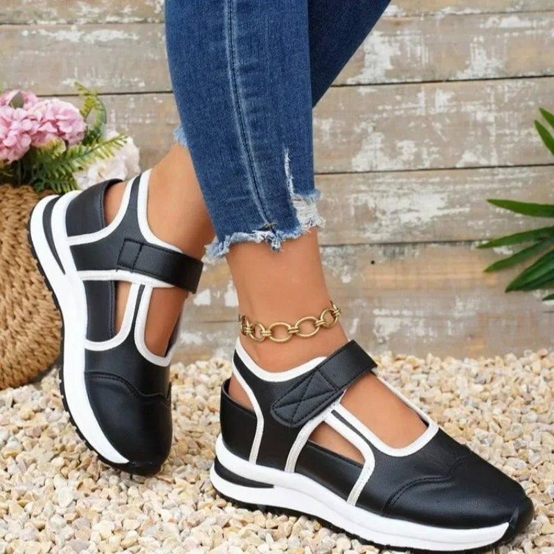 Outdoor Breathable Mesh Vulcanized Sneakers Women's Shoes Flats Casual Platform Travel Walking Footwear