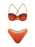 S - XL 3PCS With Skirt Underwired Bikini Female Swimsuit Women Swimwear Bather Bathing Suit Swim Three-pieces Bikini set K8080