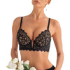 Sexy Deep V Women Bra Shaping Underwire Underwear Fashion Lace Scalloped Edge Comfortable Thin Cup Bra