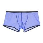 Mesh Perspective Shorts Panties Men Boxer Underwear Transparent Low-rise Moisture-wicking Boxer Shorts