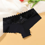 Women's Lace Panties Stretchy Comfortable Underwear Sexy Leopard Lace Contrast Fashion Ladies Underpants Seamless Safe Shorts XL