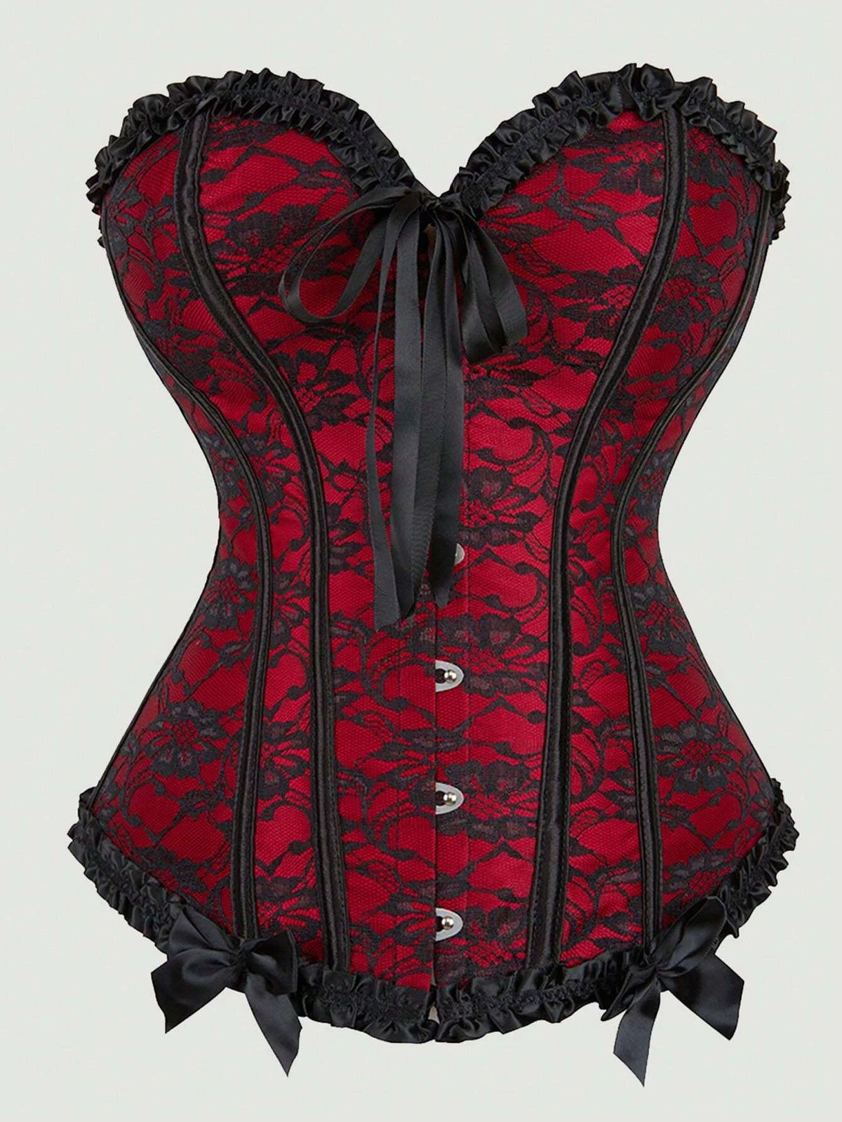 Retro-Style Backless Corset Top with Waist Tie Detail Court-Style Fitted Bodice Fashionable Top for Women