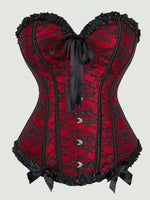 Retro-Style Backless Corset Top with Waist Tie Detail Court-Style Fitted Bodice Fashionable Top for Women