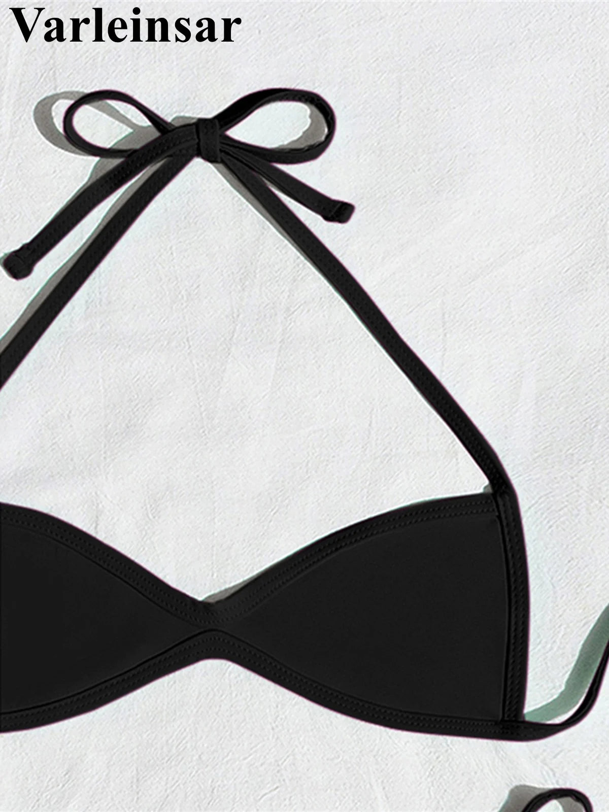 XS - L Halter High Leg Cut Bikini Female Swimsuit Women Swimwear Two-Pieces Bikini Set Strappy Bather Bathing Suit Swim V8276