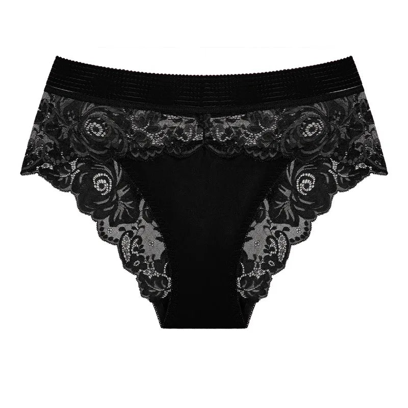 5pcs/pack Fashion Style Lady Briefs Elegant Women's Panties Low Waist Floral Sexy Lingerie Comfortable Soft Female Underpants