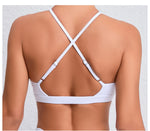 STOUREG Beautiful Back Sports Bra for Women GymYoga Bra Cross Back Running Sports Top Breathable Fitness Paded Sportswear