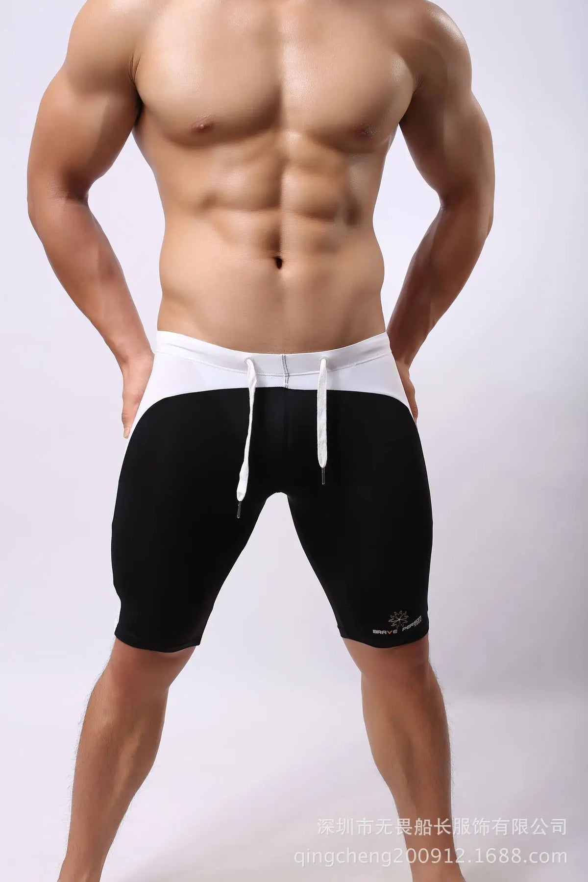 Men's Swimming Trunks Fitness Shorts Casaul Beach Vaction Style For Man Color Blocked Drawstring Elastic Waist Beach Shorts KD14