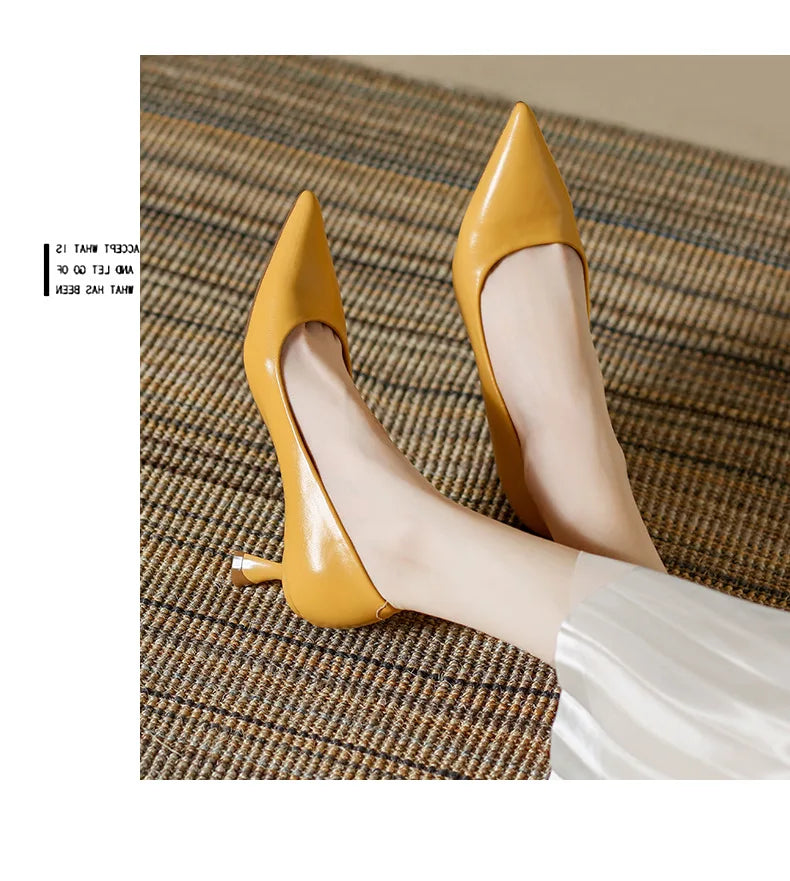 Patent Leather Fashion High Heels 2026Pointed Toe Pumps Elegant Woman Heeled Shoes Shallow Mouth Candy Colored Sexy Single Shoes
