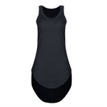 Women's Summer Dresses Casual Women Summer Plus Size Tank Dresses Solid Color Mini Dress U Neck Cotton Women Bridal Shower Dress