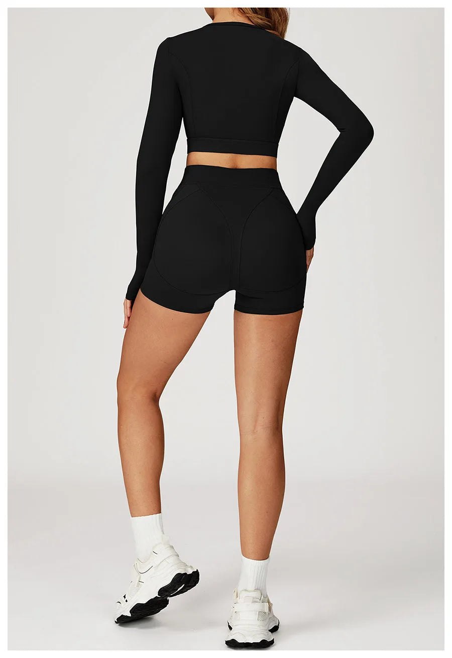 New Yoga Set 2Pcs Women No Logo Tank Tops High Waist Seamless Shorts Workout Outfit Fitness Gym Clothes Workout High quality