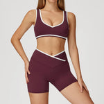 Yoga Set2 Pieces Workout Outfits Fitness Sportswear Gym Tracksuit High Waist Leggings Sports Bra Athletic Wear Women Clothes