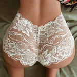 Black Lace Panties Low Waist Hollowed Out Women Briefs Sexy Transparent Breathable Soft Ladies Boyshort Underwear Women Lingerie